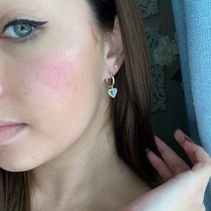 Kendra Scott heart huggie hoop earrings